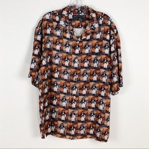 Guy Buffet Maitre D’ Hawaiian Silk Shirt Men’s M